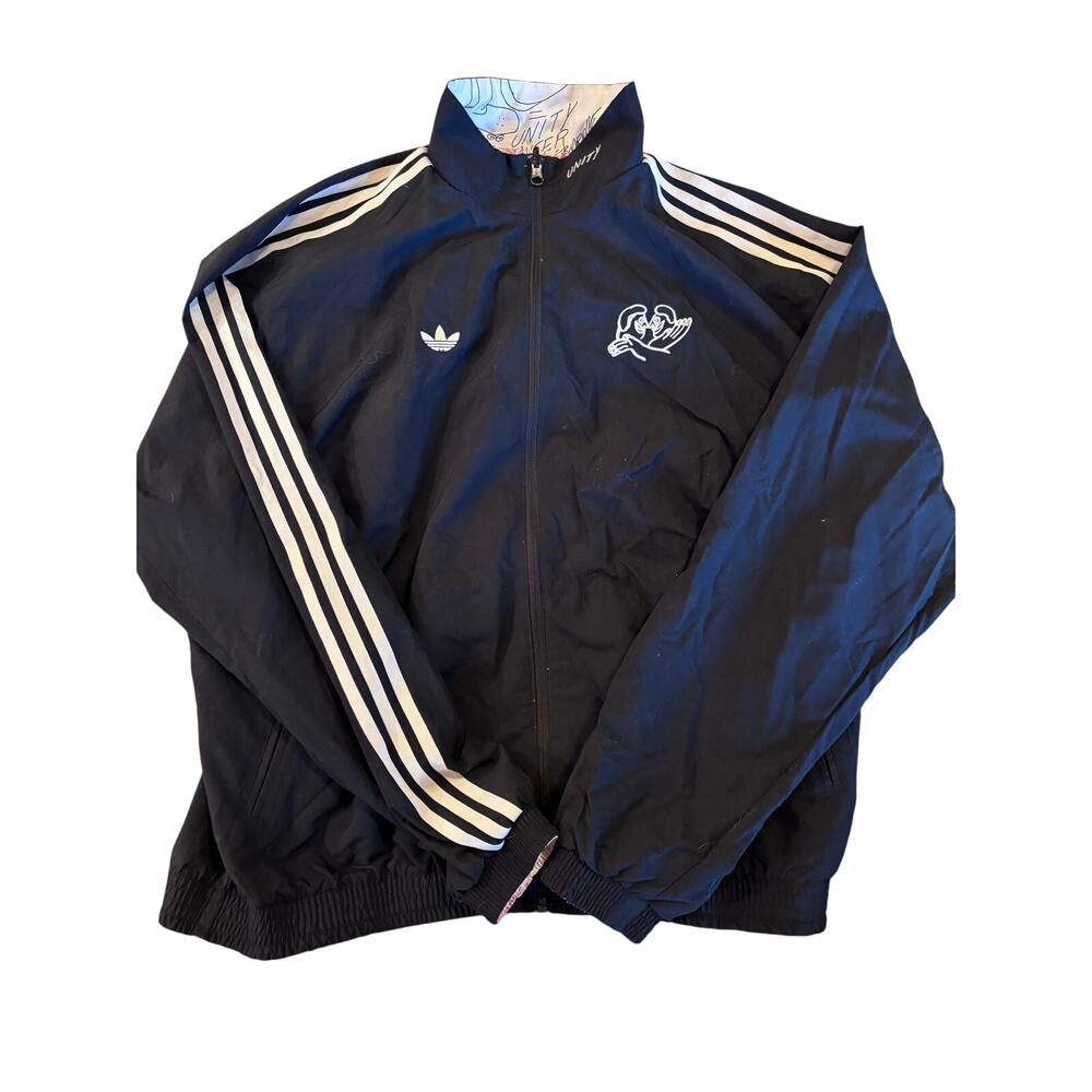 Unity Graphic Windbreaker Jacket Statement Art Pr… - image 5